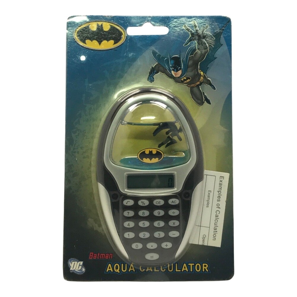 DC Comics Batman Aqua Calculator 2008 Six Flags Floating Figure Sealed NOS RARE!